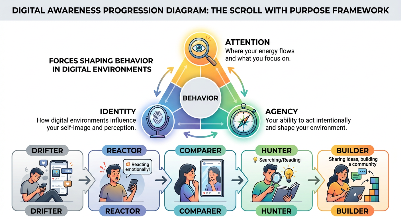 The AAT System Map — Attention, Identity, Agency around Behavior